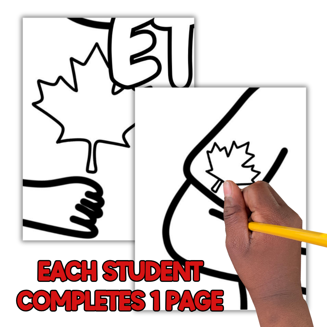 Terry Fox collaborative poster classroom art activity