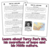 Terry Fox Activities for Students | Lesson, Writing Craft & Bulletin Board Terry Fox activities for students with shoe writing craft