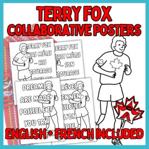 Terry Fox Collaborative Poster - Art Activity in English & French