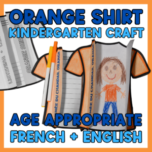 Orange Shirt Day Craft for Kindergarten Orange Shirt Day Kindergarten drawing and reflection activity