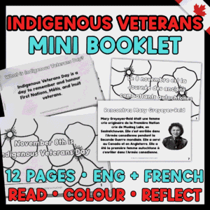 Indigenous Veterans Day mini booklet for Grades 1–4
