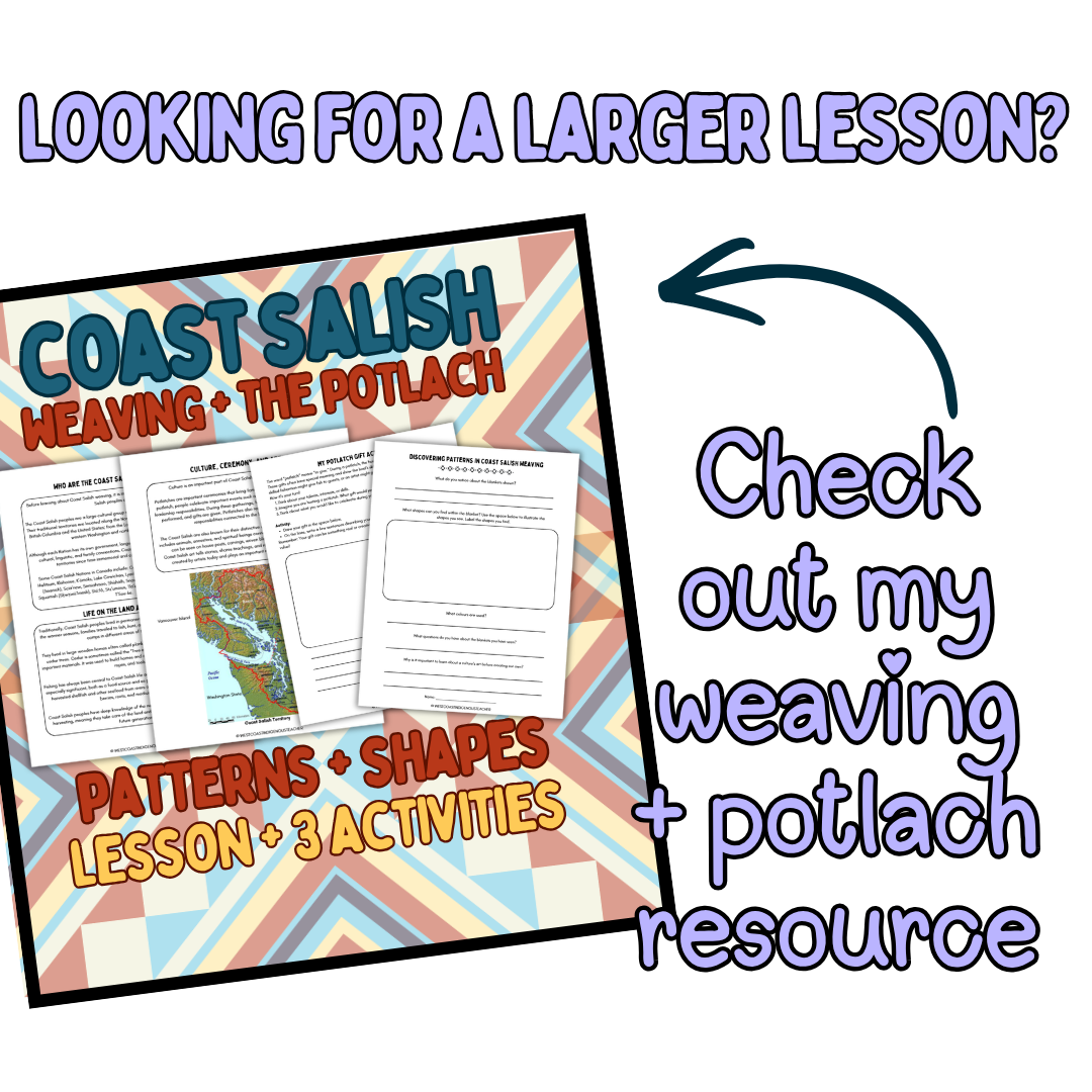 TPT Covers NEW (36) Coast Salish Weaving Lesson & Paper Weaving Activity