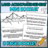 Land Acknowledgement Activity - Mini Booklet