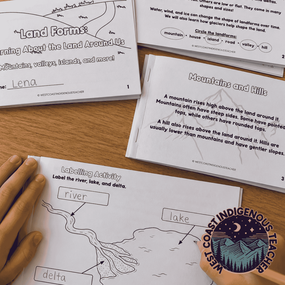 Grade 3 Landforms Booklet & Activities with Indigenous Connections