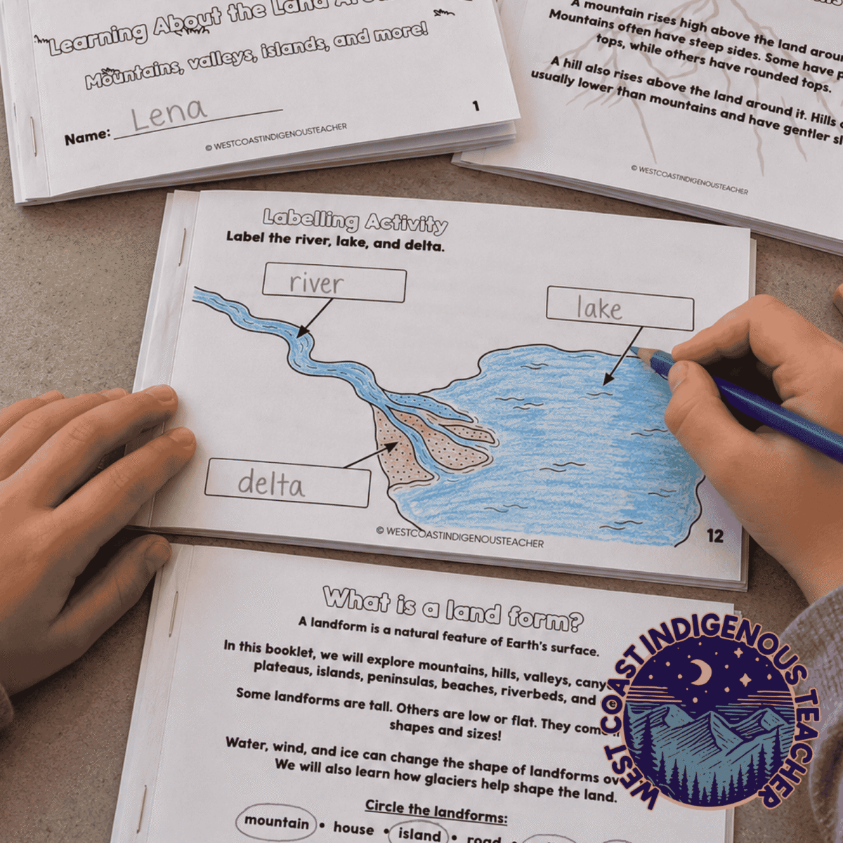Grade 3 Landforms Booklet & Activities with Indigenous Connections